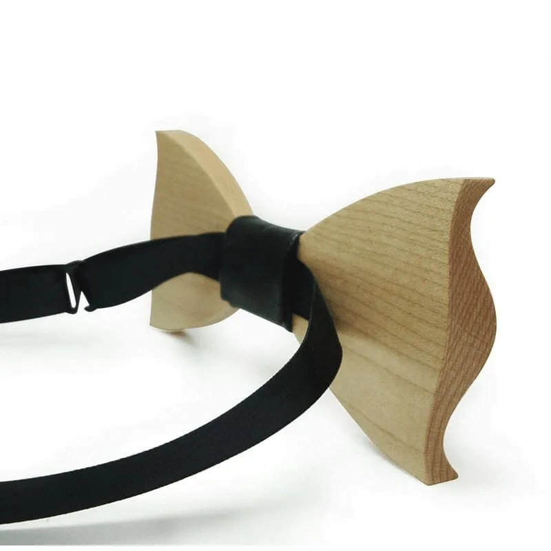 Dark Wood Light Cork Adult Bow Tie