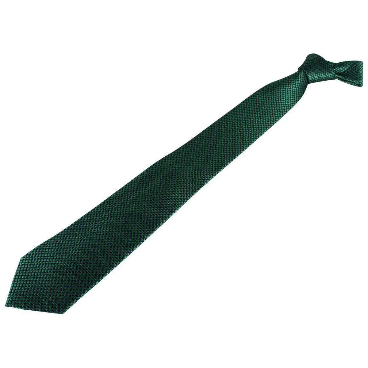 David Van Hagen Houndstooth Tie - Green/Navy