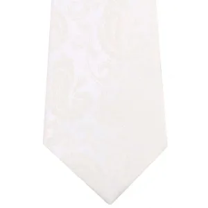 David Van Hagen Large Paisley Tie - Ivory