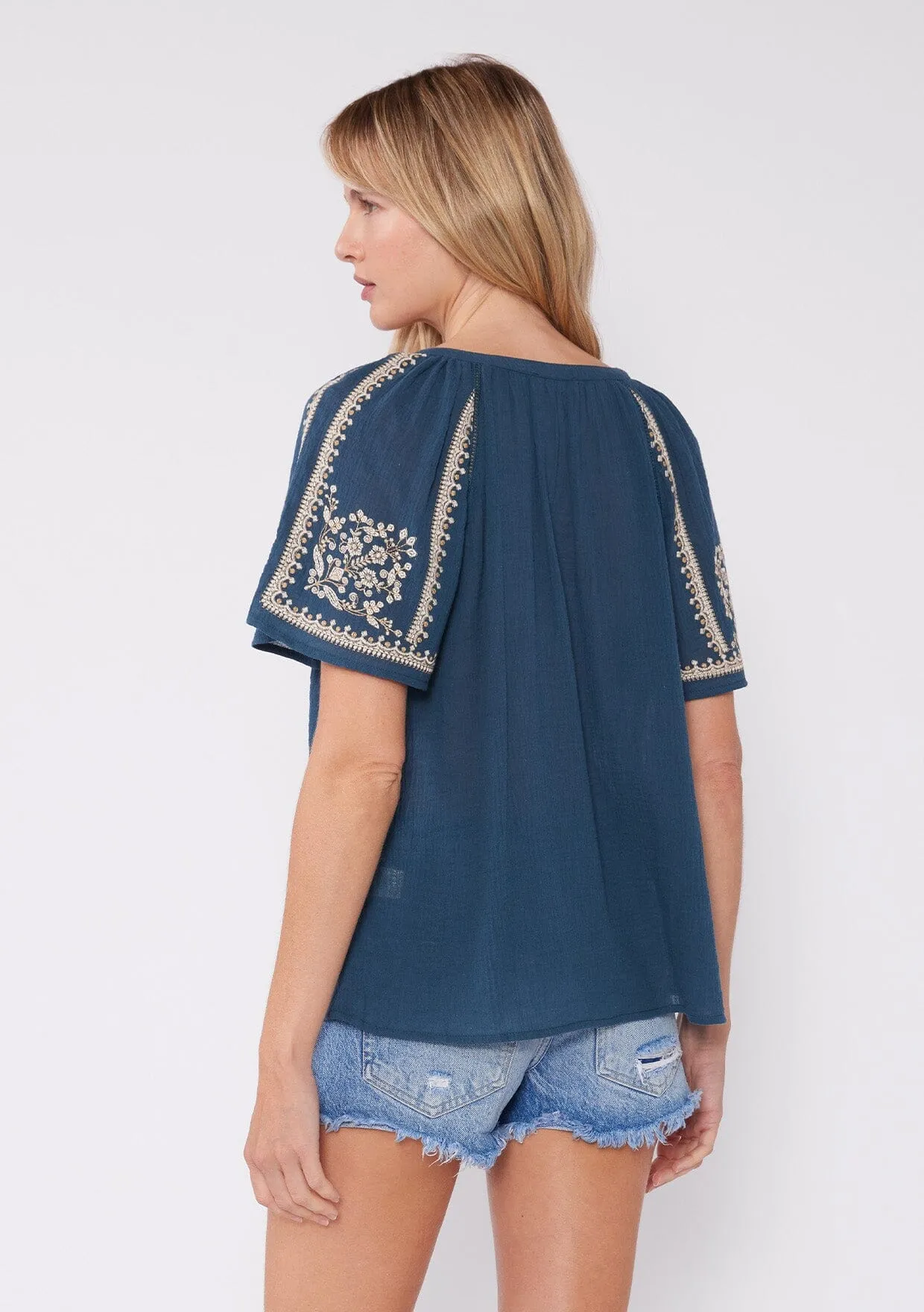 Dixie Cotton Embroidered Top