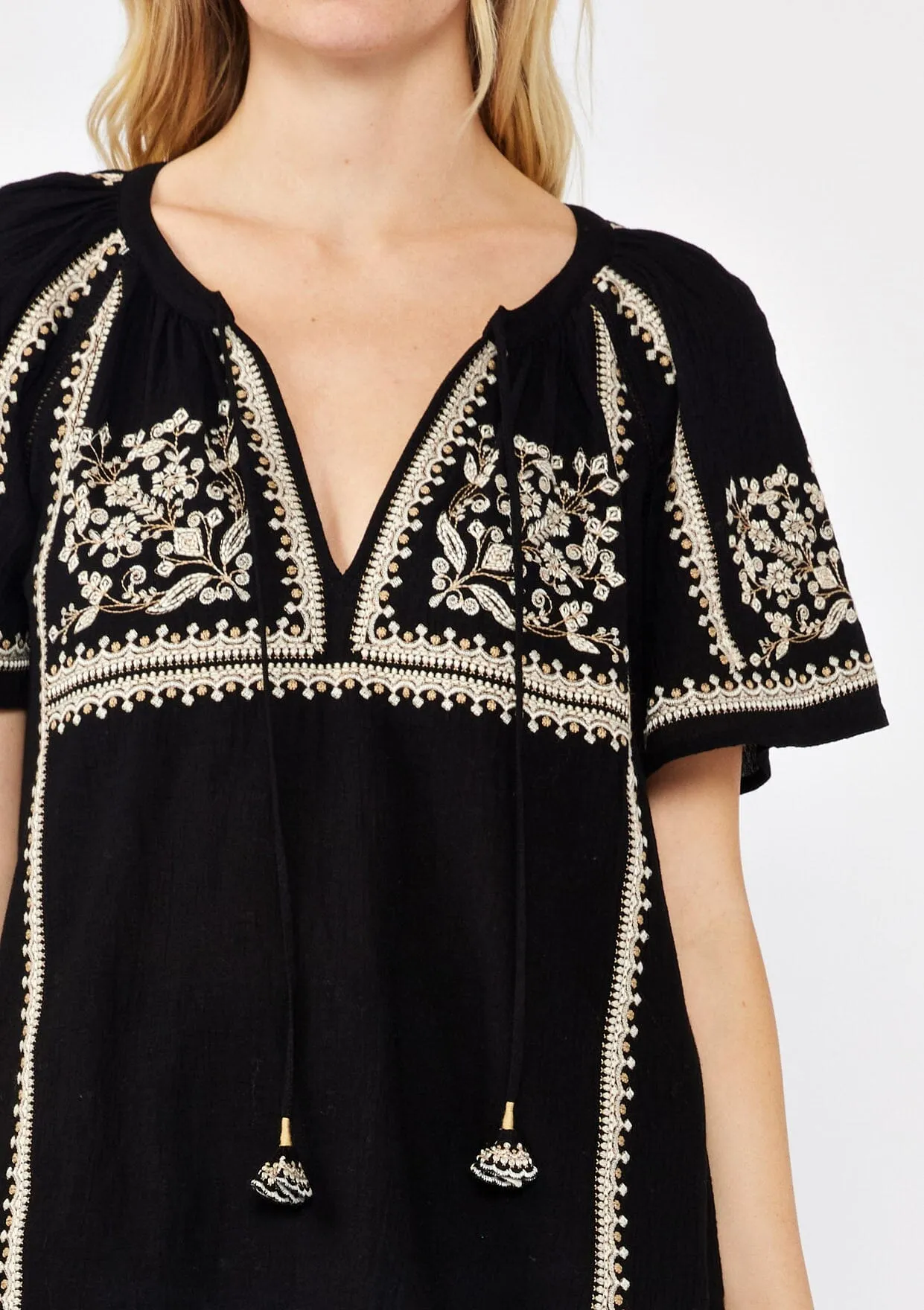 Dixie Cotton Embroidered Top