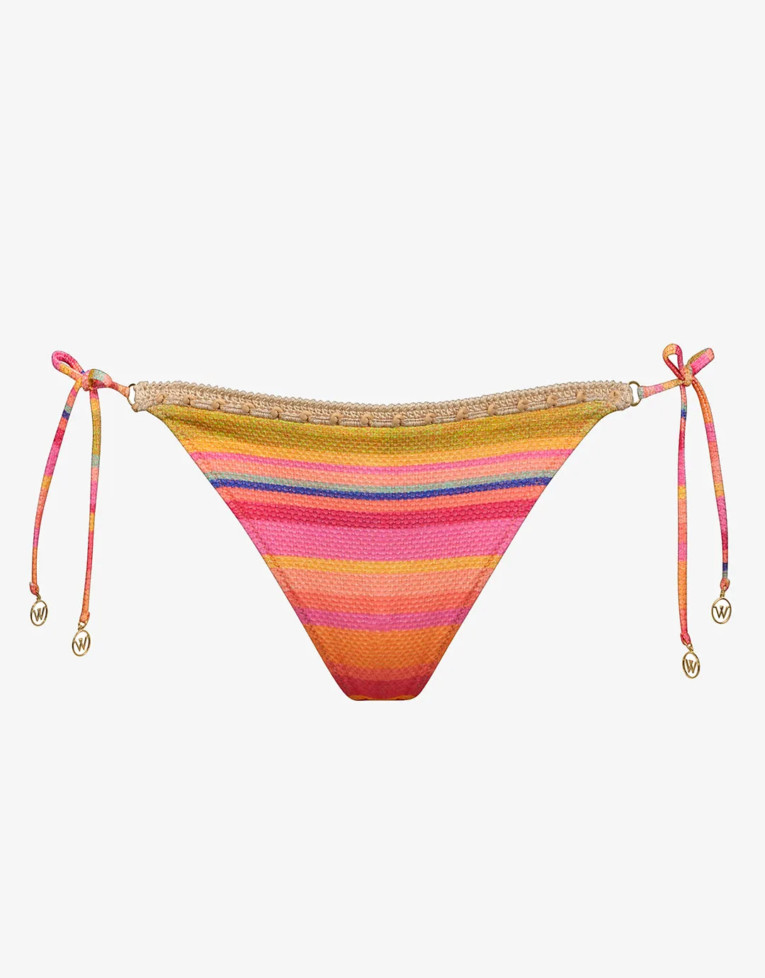 Dopamine Stripe Tie Side Bikini Pant - Dopamine Brights