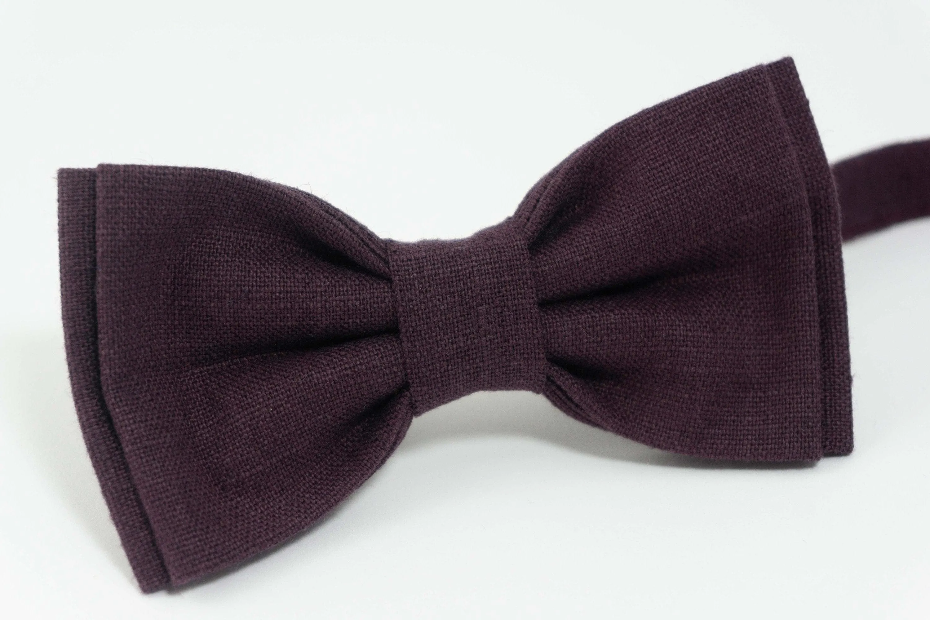Eggplant color bow tie | wedding ties and pocket squares