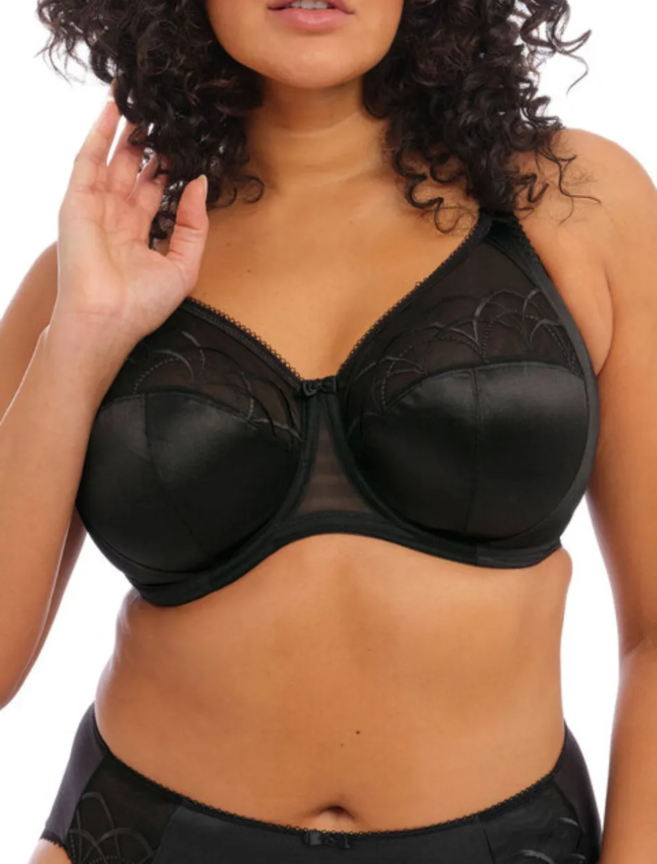 Elomi Cate Underwire Full Cup Banded Bra, Black | Black Elomi Bra | Black Underwire Bra