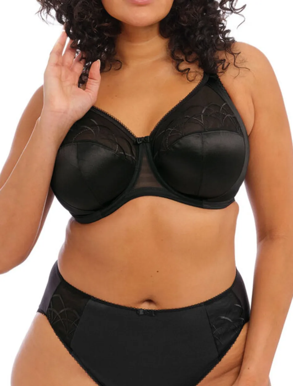 Elomi Cate Underwire Full Cup Banded Bra, Black | Black Elomi Bra | Black Underwire Bra