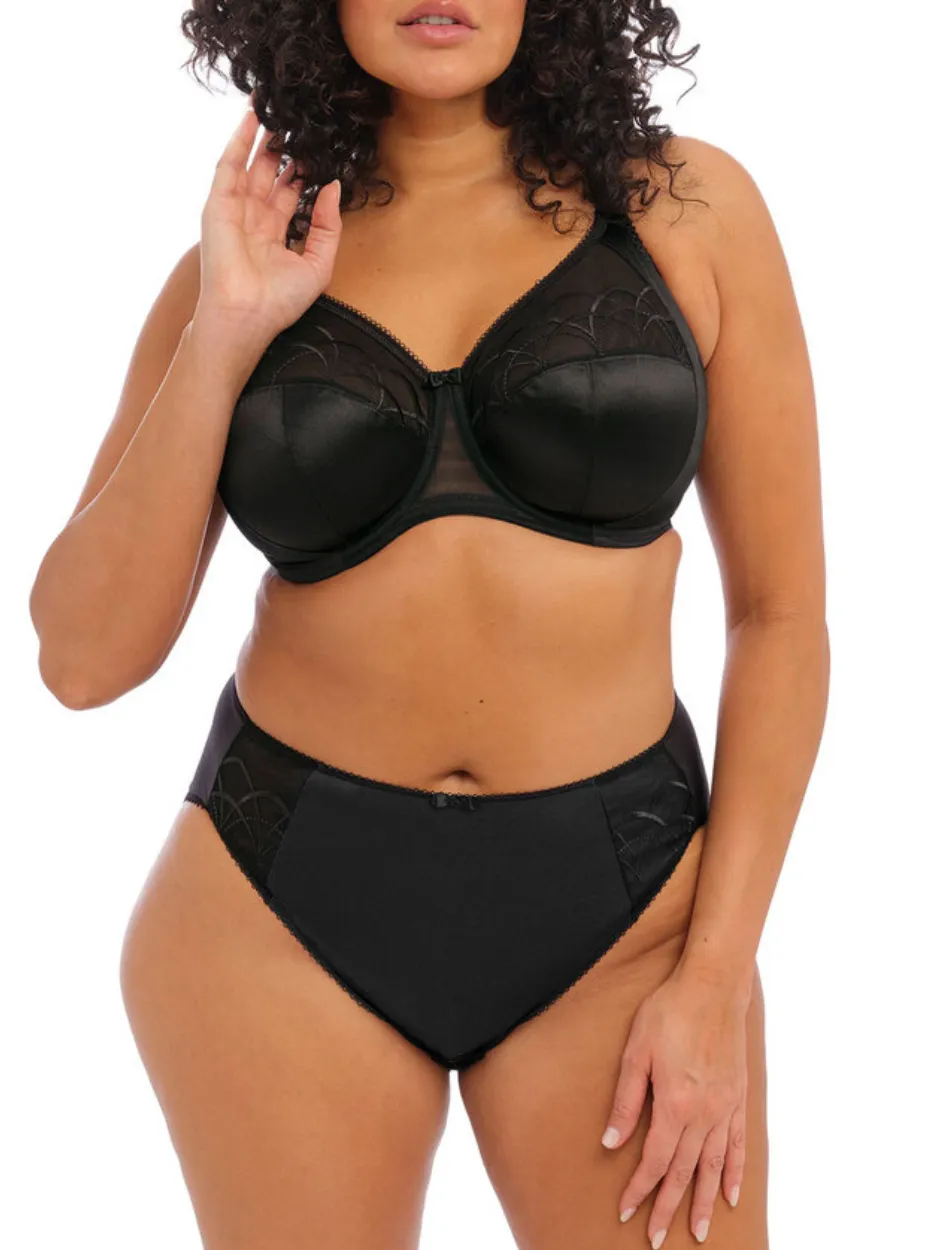 Elomi Cate Underwire Full Cup Banded Bra, Black | Black Elomi Bra | Black Underwire Bra