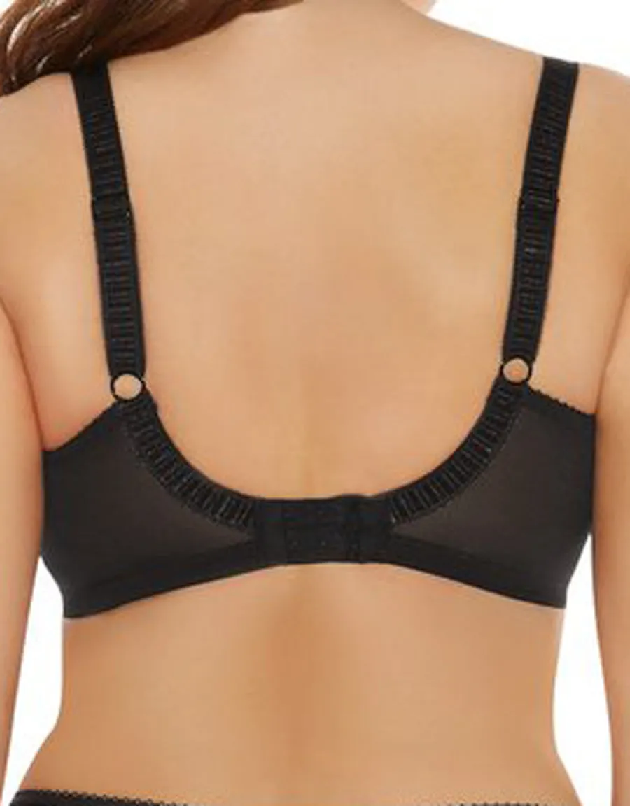 Elomi Cate Underwire Full Cup Banded Bra, Black | Black Elomi Bra | Black Underwire Bra