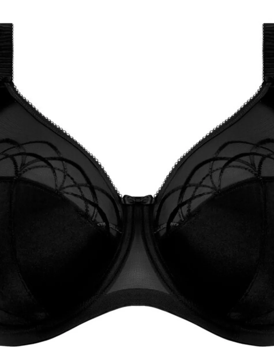 Elomi Cate Underwire Full Cup Banded Bra, Black | Black Elomi Bra | Black Underwire Bra