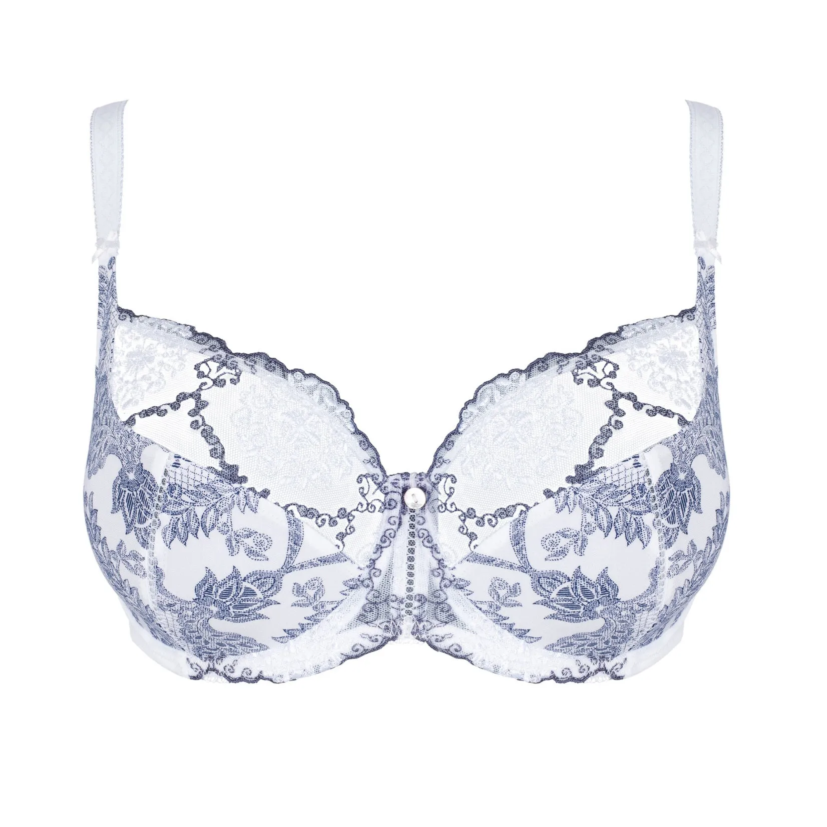 Empreinte Lilly Rose Low Neck Wire Bra - Bleu de Jouy