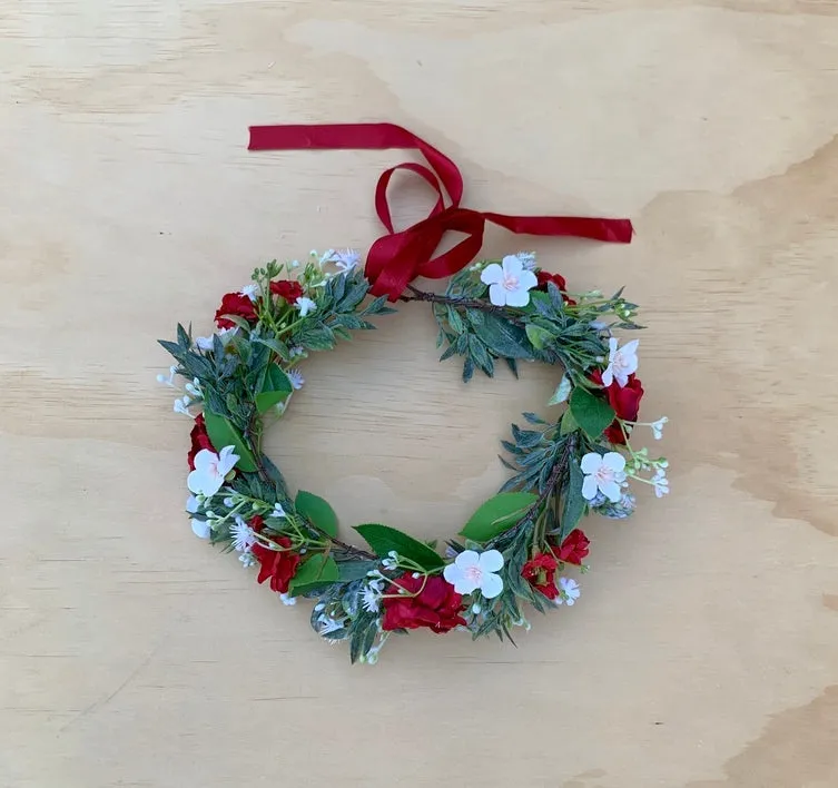 Estelle Girls Christmas Flower Crown
