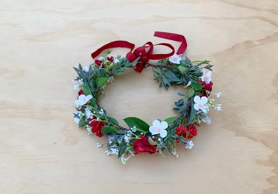 Estelle Girls Christmas Flower Crown