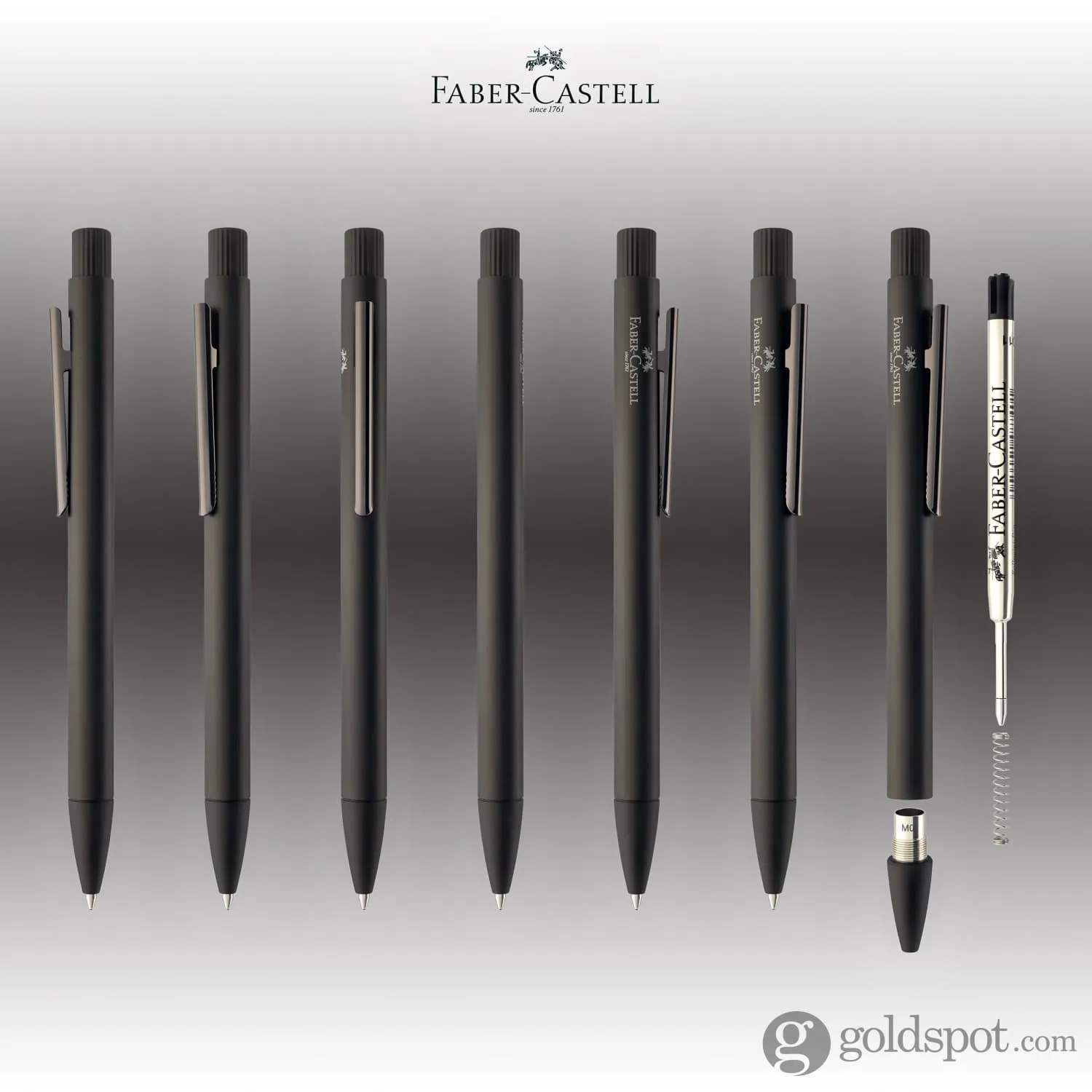 Faber-Castell Design Neo Slim Aluminum Ballpoint Pen in Gunmetal