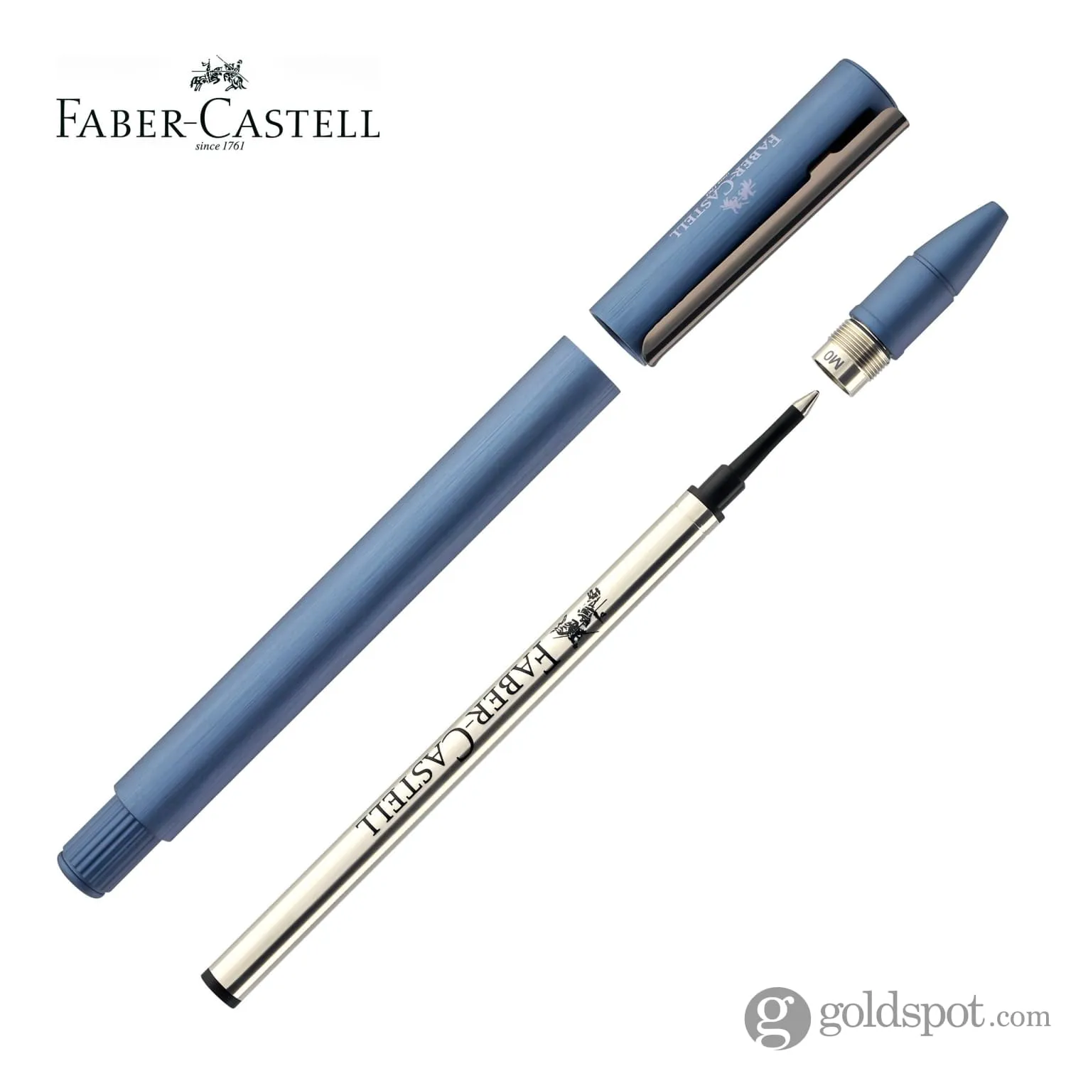Faber-Castell Design Neo Slim Aluminum Rollerball Pen in Dark Blue
