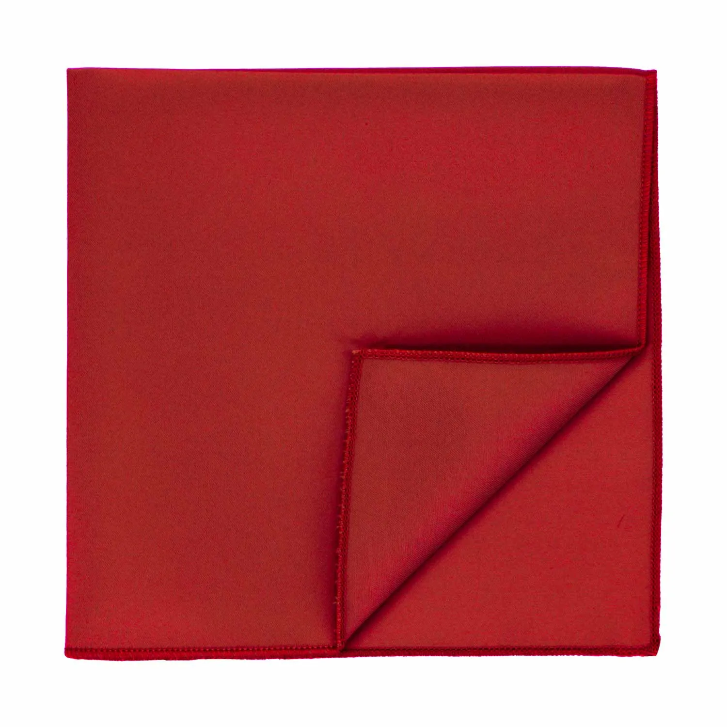 Festive Red Solid Color Pocket Square