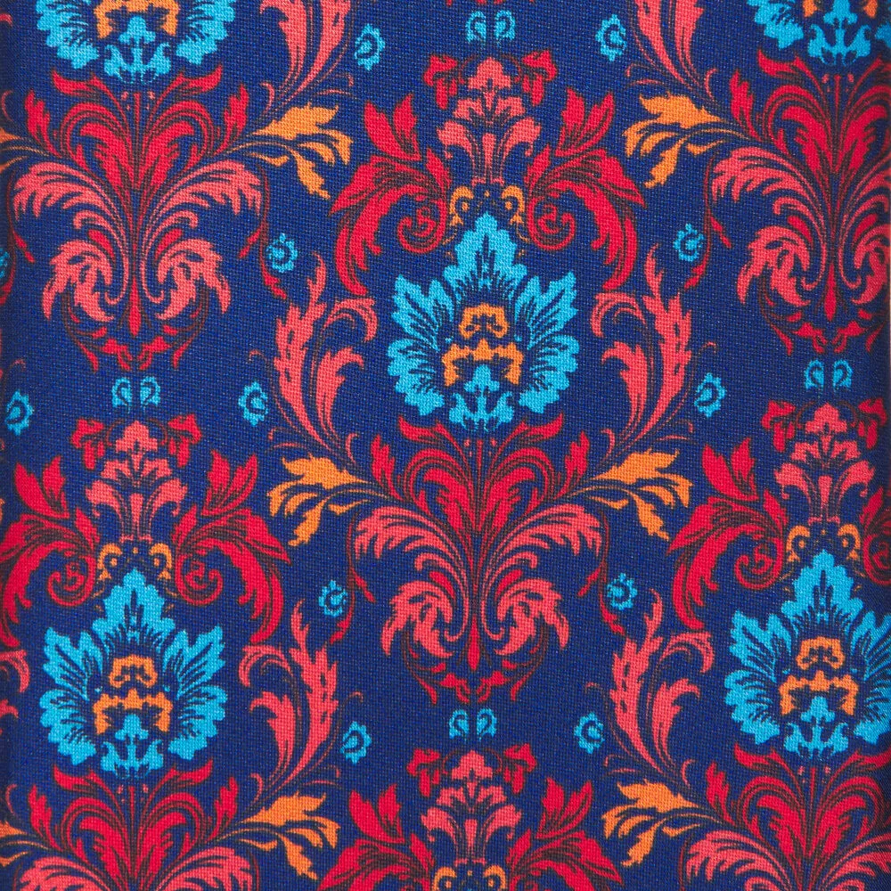 Florentine Silk Guild Blue and Red Duchesse Silk Tie