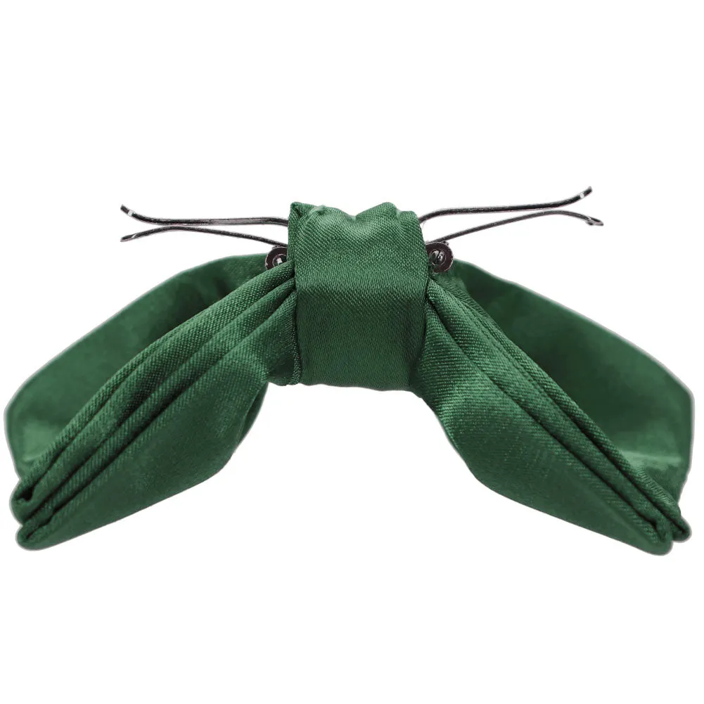 Forest Green Clip-On Bow Tie