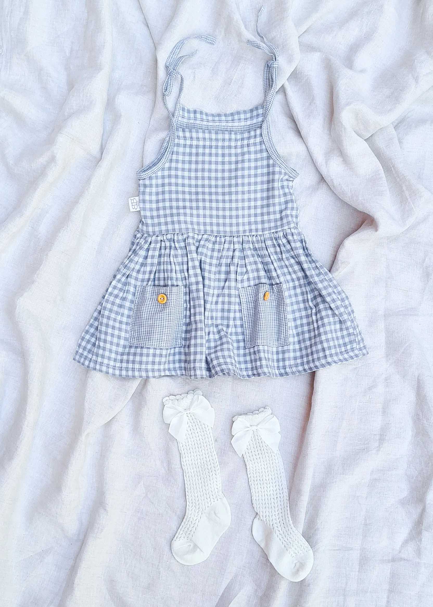 Gingham Picnic Dress - Blue