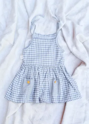 Gingham Picnic Dress - Blue