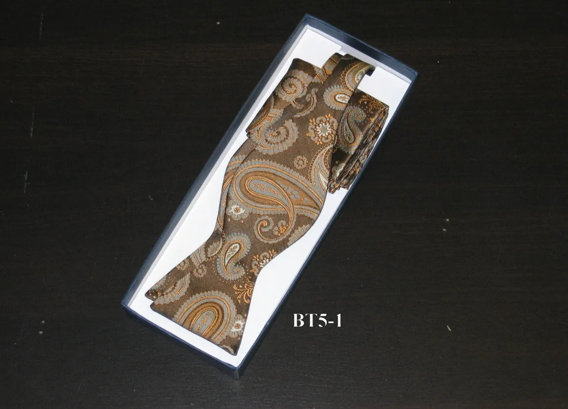 Giovanni Testi Self tie Bow Tie with Hanky Style# BT5