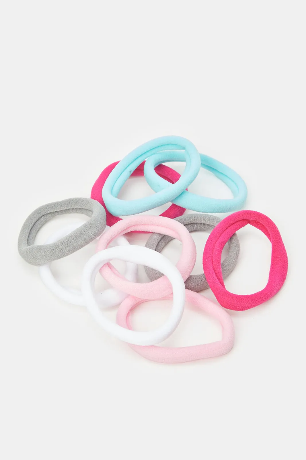 Girls Assorted Elastic Tie Set With Box (11 Piece)