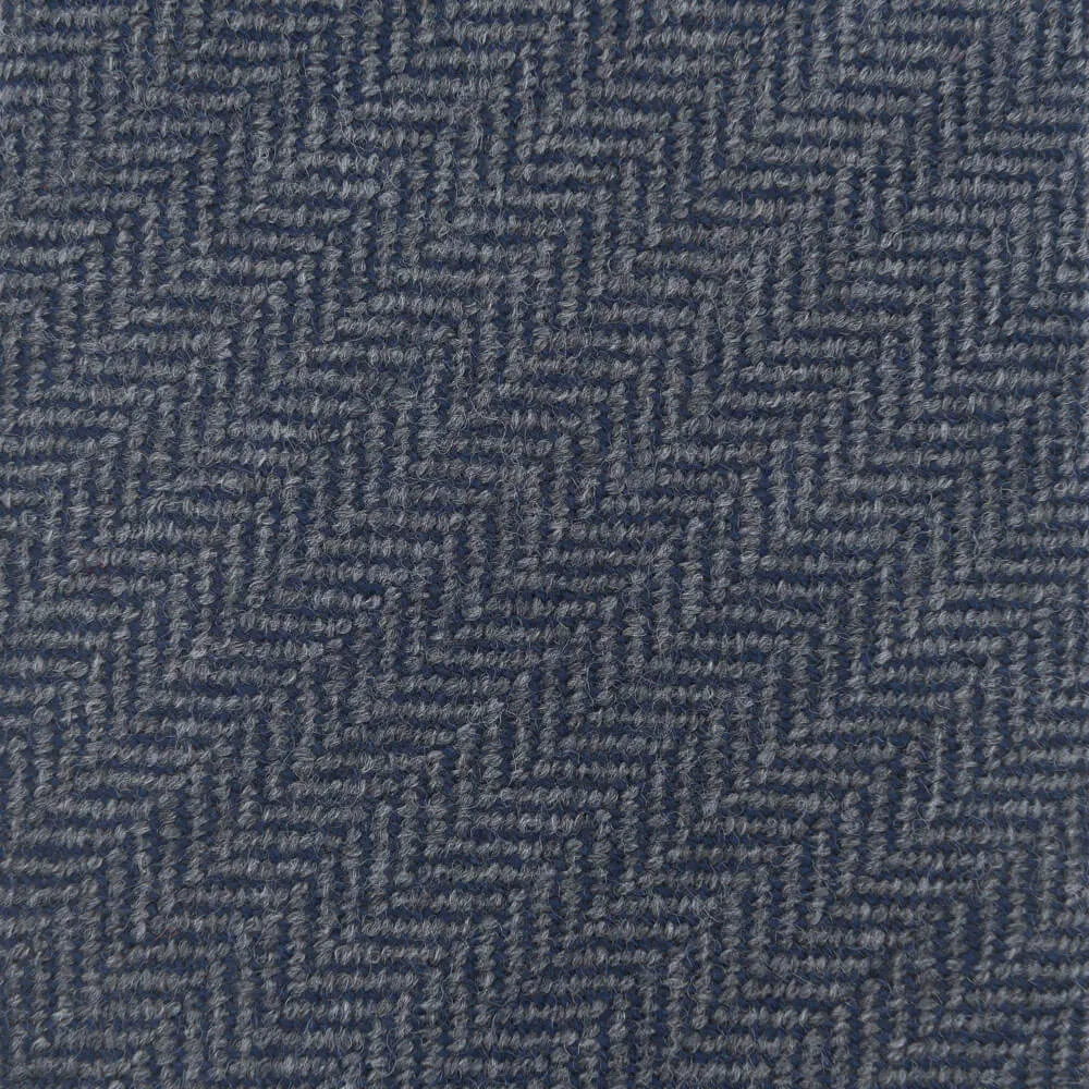 Grey Herringbone Virgin Wool Tie