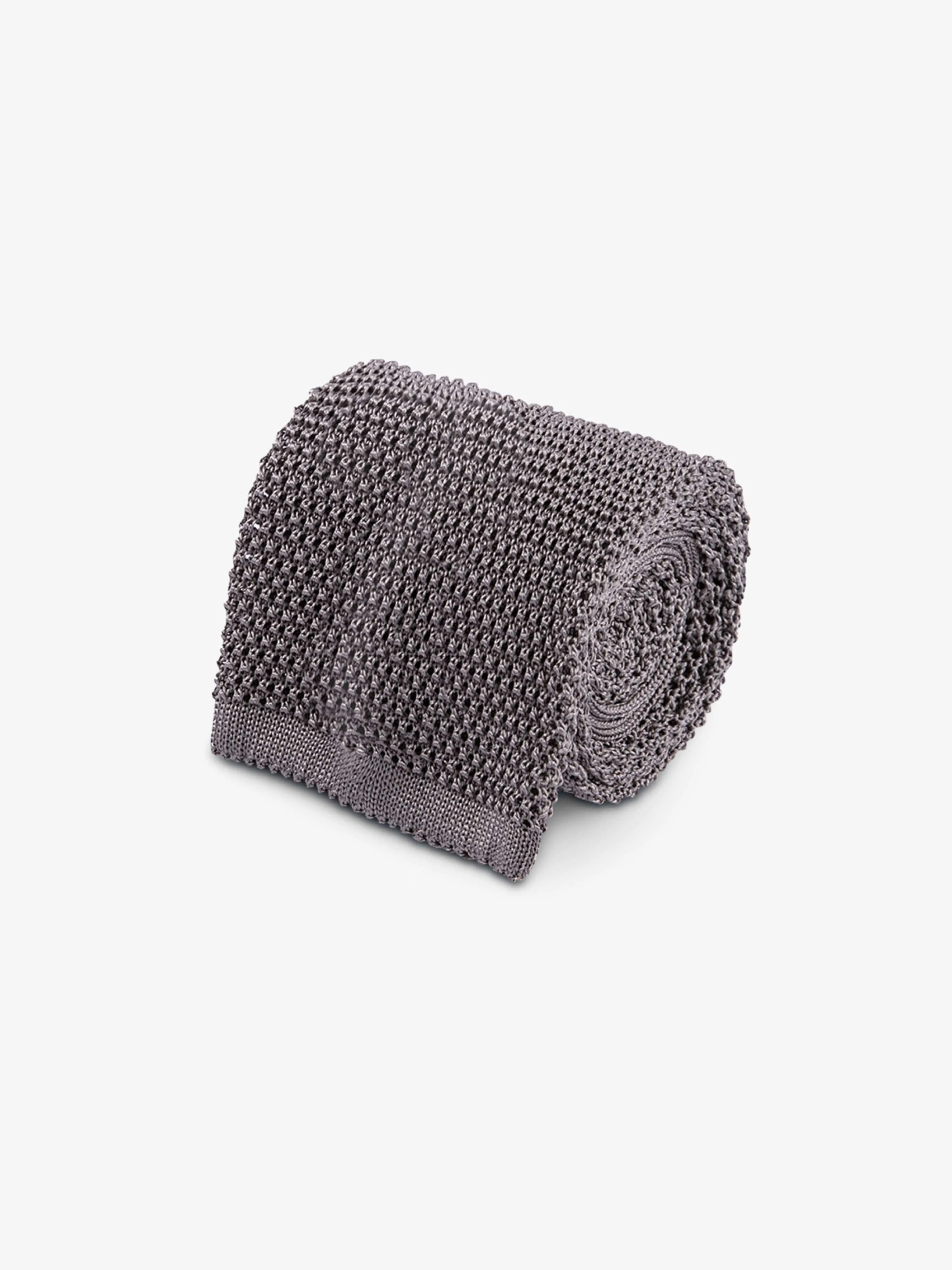 Grey Knitted Tie