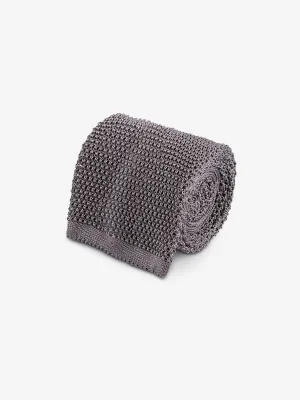 Grey Knitted Tie