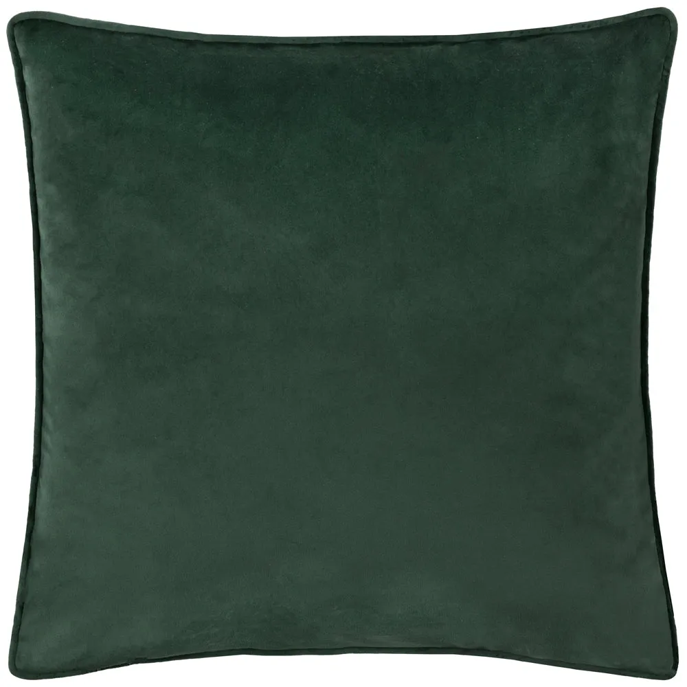 Guilded Palms Embroidered Cushion Emerald