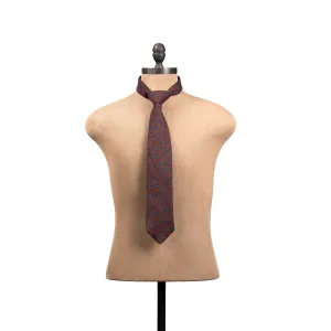 Hawthorn Paisley Wool Tie in Berry