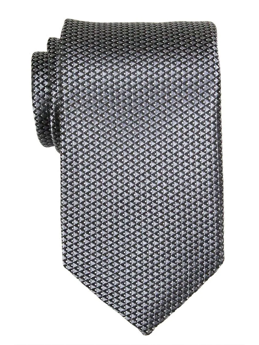 Heritage House 23722 100% Woven Silk Boy's Tie - Neat - Gray/Black