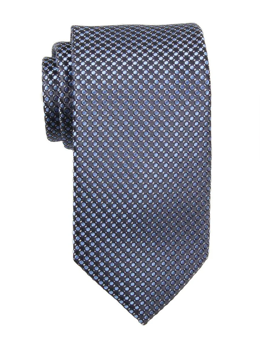 Heritage House 23758 100% Woven Silk Boy's Tie - Neat - Gray/Blue