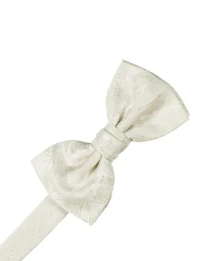 Ivory Paisley Silk Bow Tie