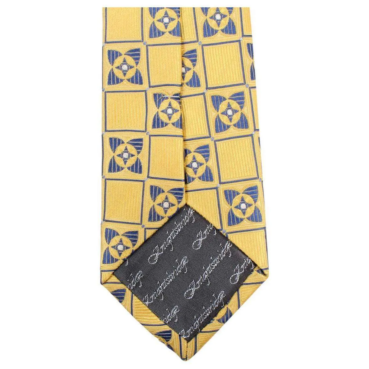 Knightsbridge Neckwear Square Flower Tie - Yellow/Navy