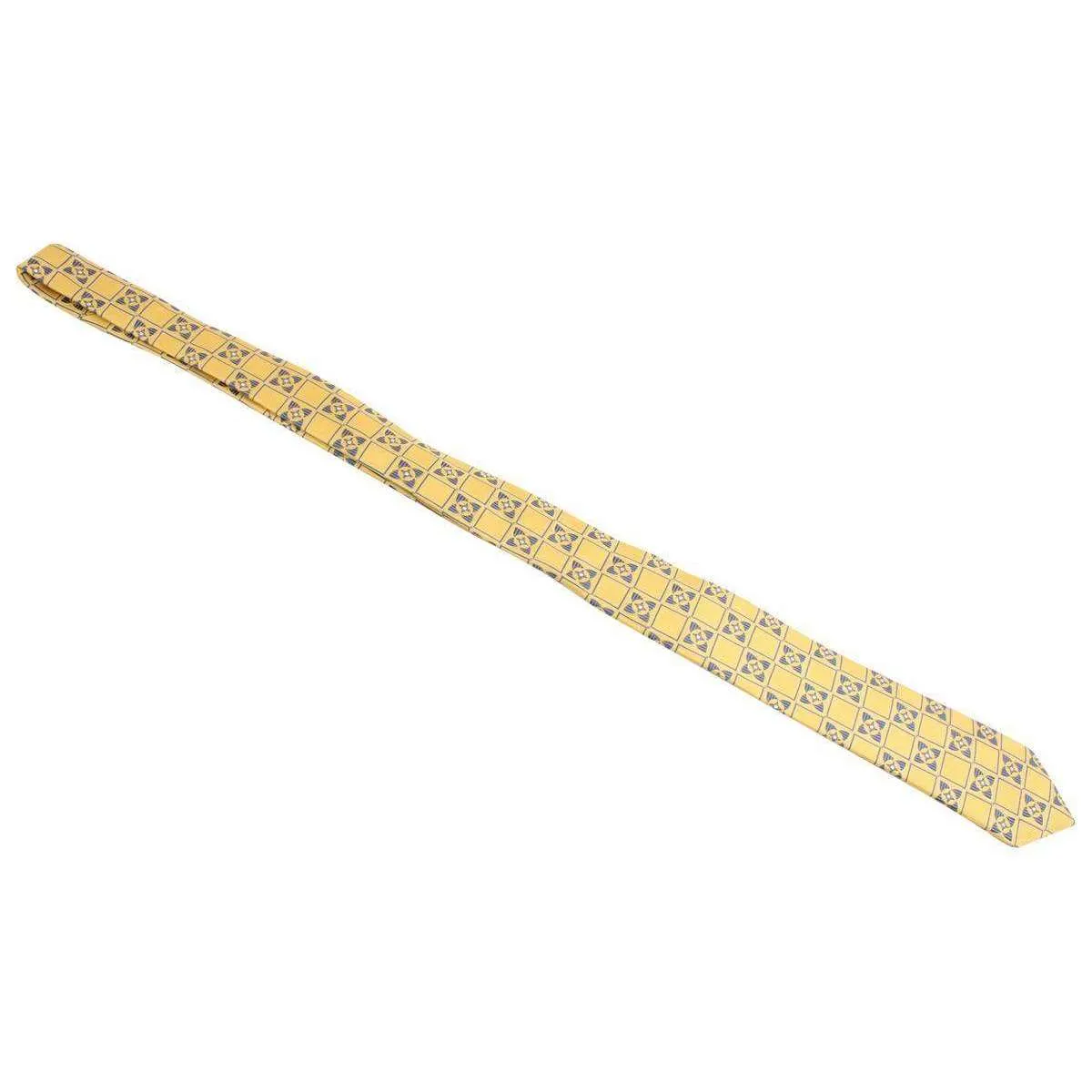 Knightsbridge Neckwear Square Flower Tie - Yellow/Navy