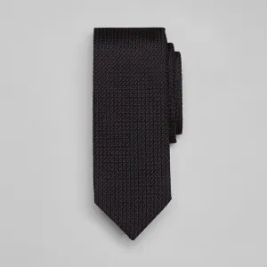 Large Knot Grenadine Handrolled Tie; Black