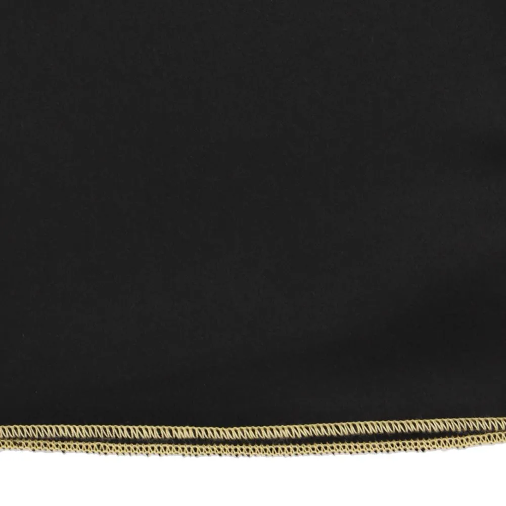 Light Gold Tipped Black Pocket Square