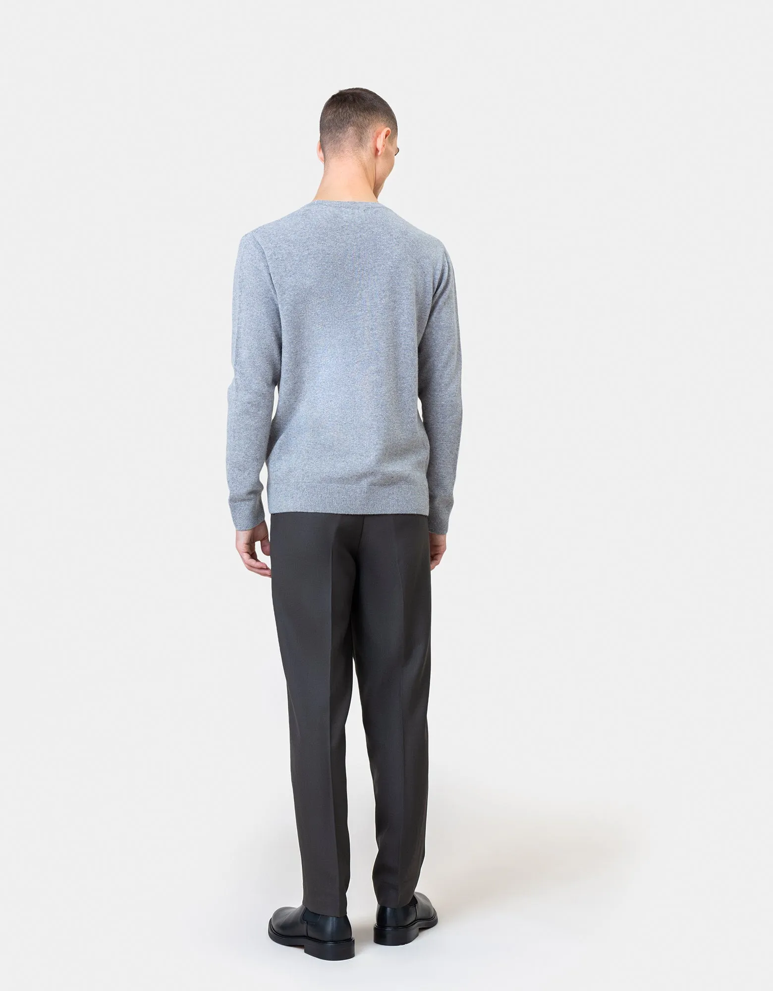 Light Merino Wool Crew - Dusty Olive