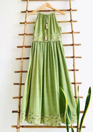 Lime Flower Dress