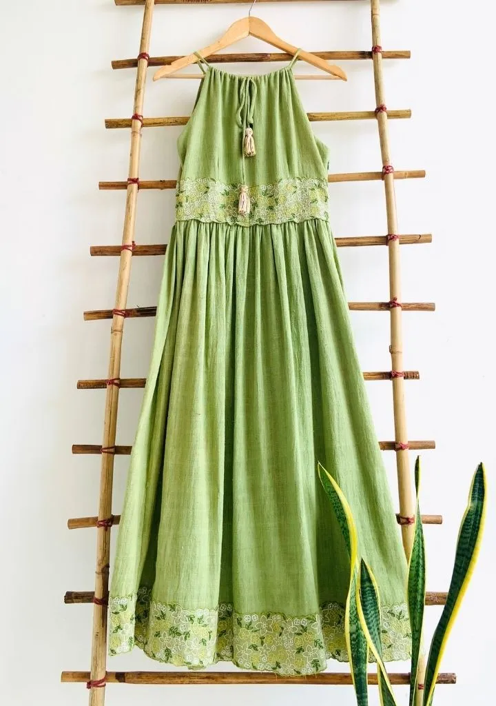 Lime Flower Dress