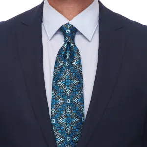 Lorenzo the Magnificent Blue Duchesse Silk Tie
