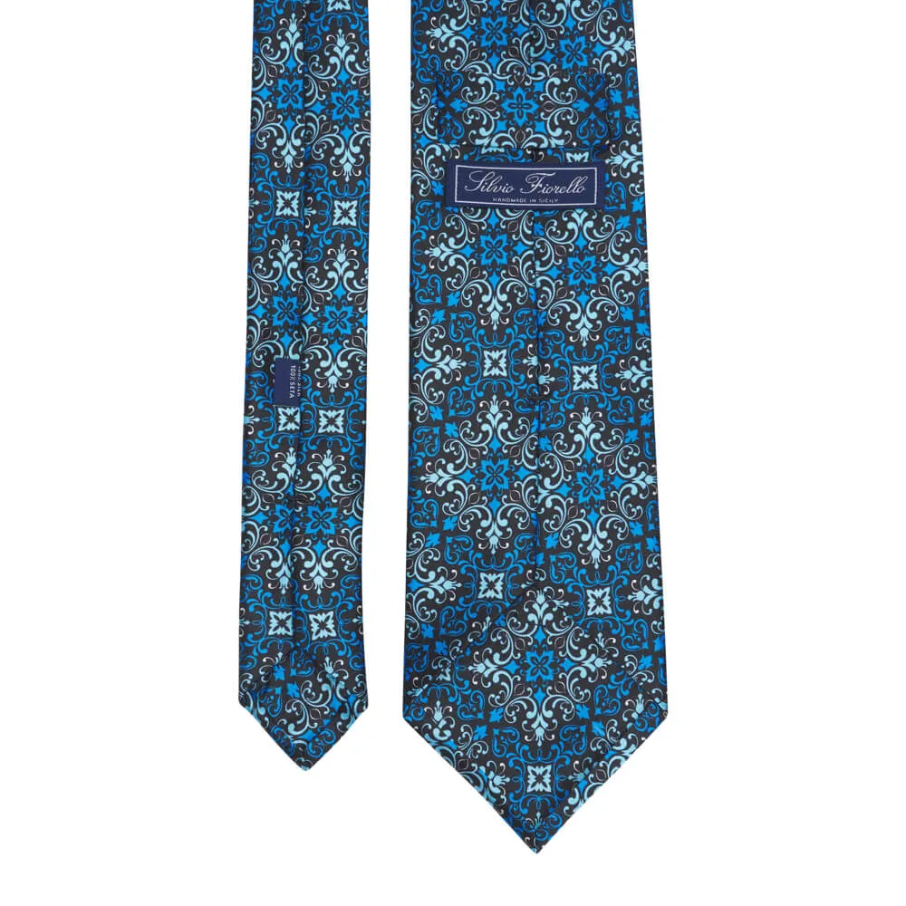 Lorenzo the Magnificent Blue Duchesse Silk Tie