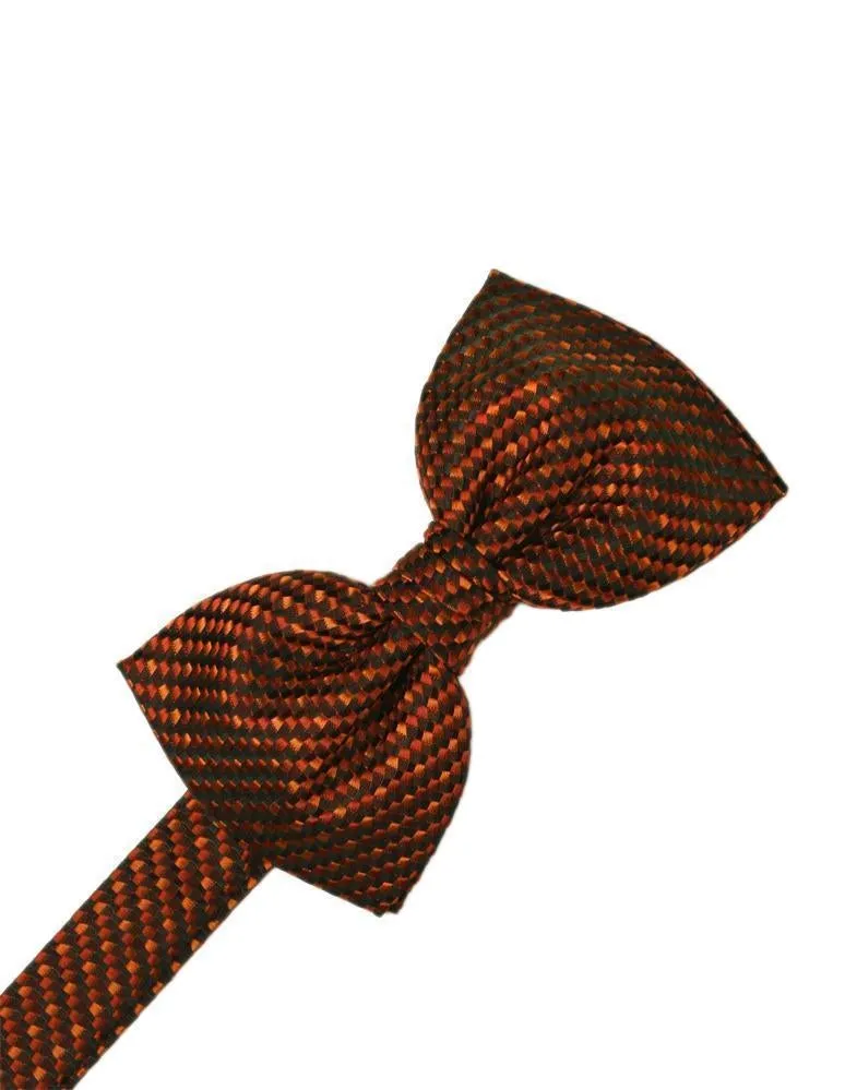 Mandarin Venetian Pin Dot Bow Tie