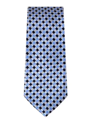 Marquis Men's Blue Checks Neck Tie & Hanky Set TH200-023