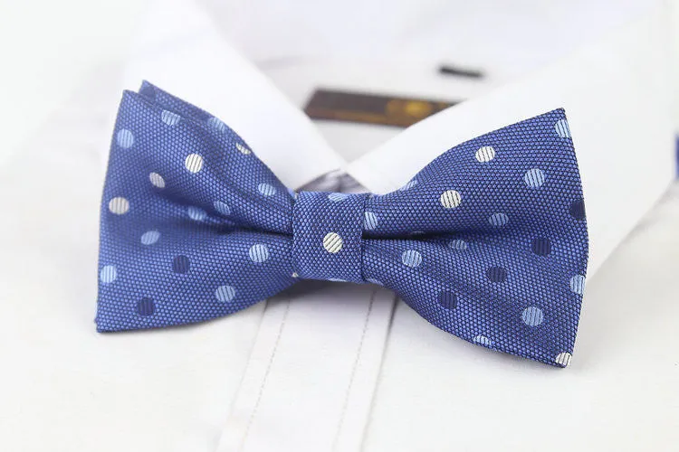 Mayan Blue Polka Dots Bow Tie - [2017 Spring]