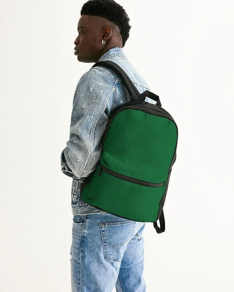 Medium Dark Green Canvas Backpack | Medium Dark Pure Green | C100M0Y100K60