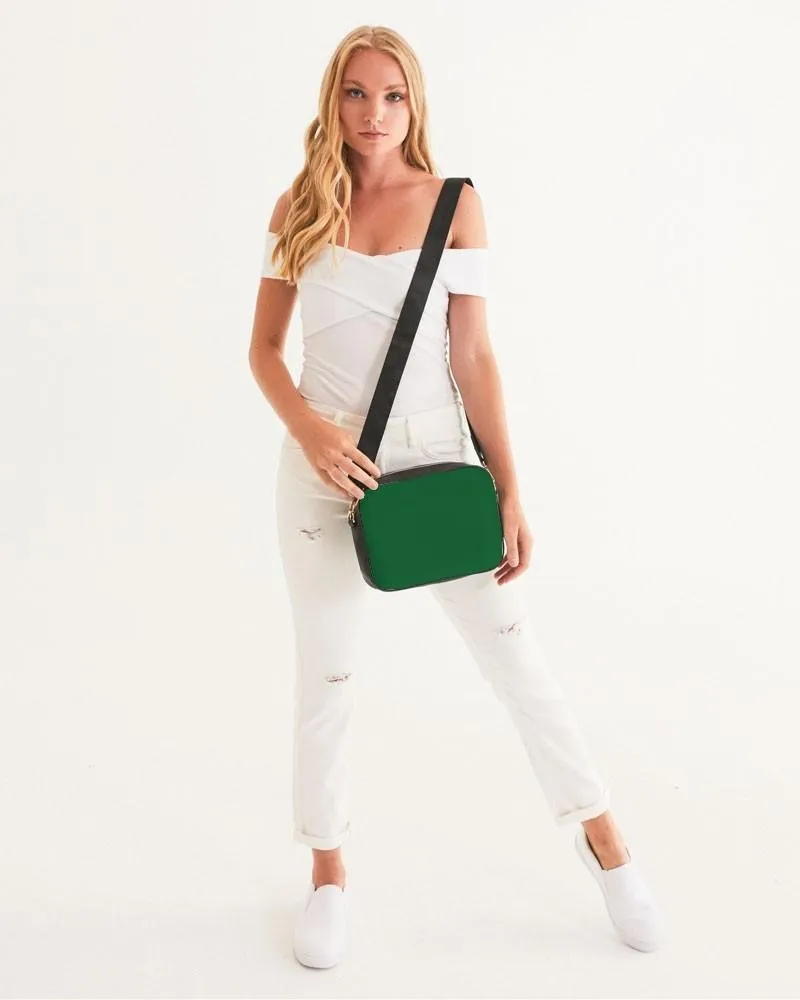 Medium Dark Green Crossbody Bag | Medium Dark Pure Green | C100M0Y100K60