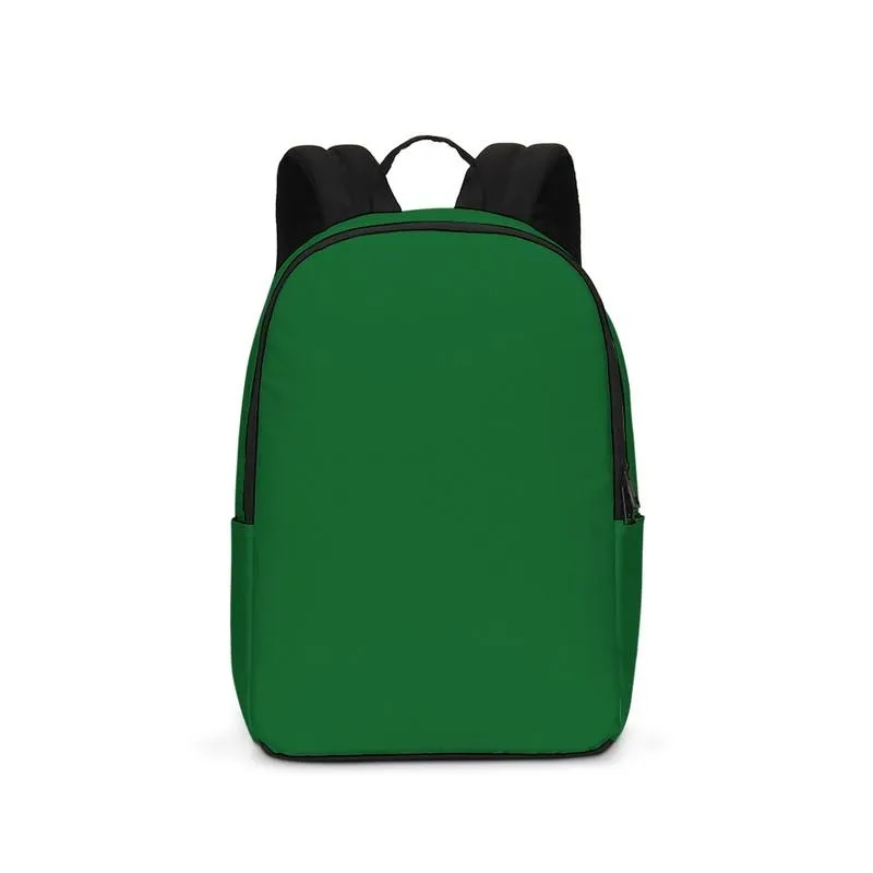 Medium Dark Green Waterproof Backpack | Medium Dark Pure Green | C75M0Y100K60