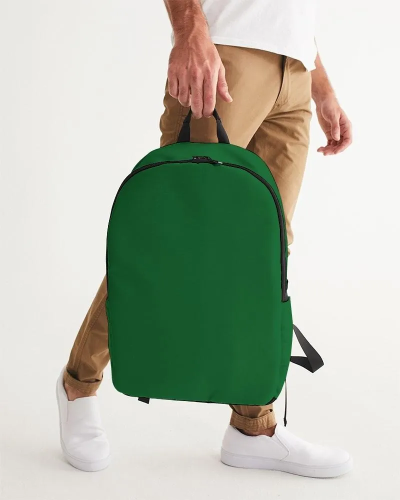 Medium Dark Green Waterproof Backpack | Medium Dark Pure Green | C75M0Y100K60