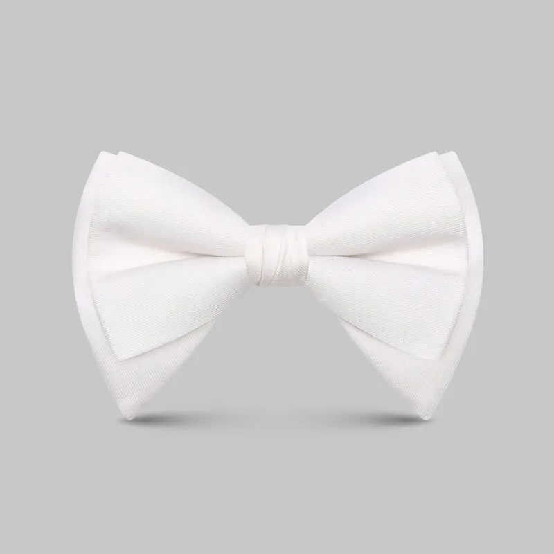 Men's Elegant Large Classic Oversized Pointed Bow Tie