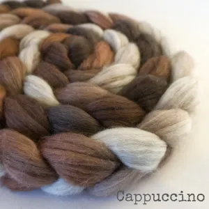 Merino Yak Silk Roving - Cappuccino